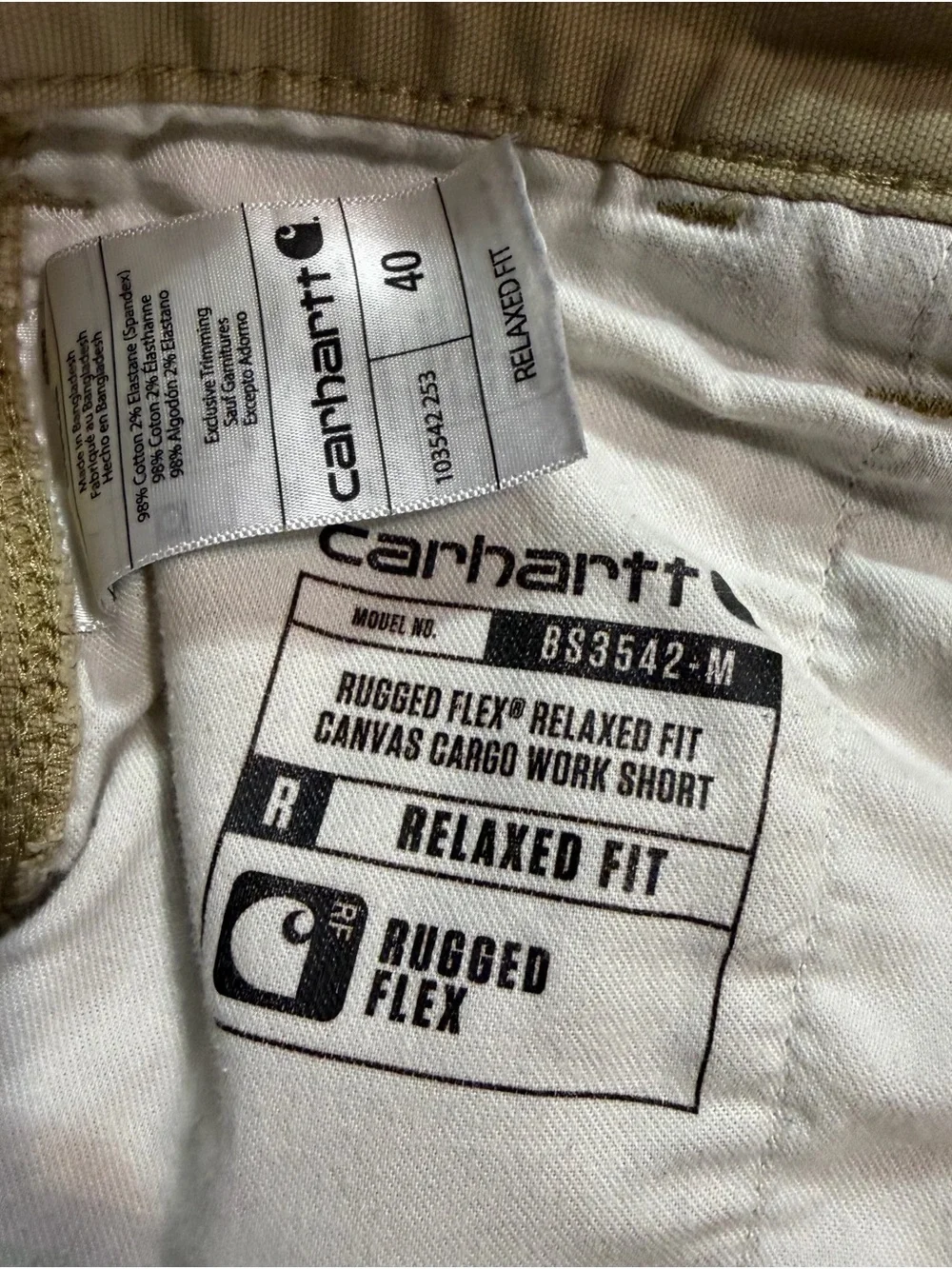 Carhartt branded stitching shorts